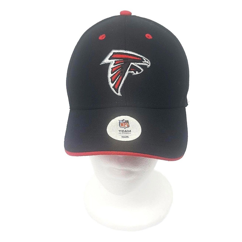 NFL Team Headwear Atlanta Falcons  Hat Black Red Adjustable Baseball Cap